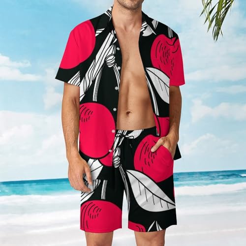 Chemise Hawaïenne Homme Ensemble Léger Anti-Transpiration Été - 2