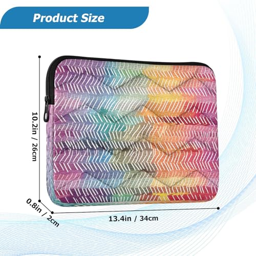 Funda para laptop 13-14 pulg impermeable con diseño rayado colorido miniatura 3