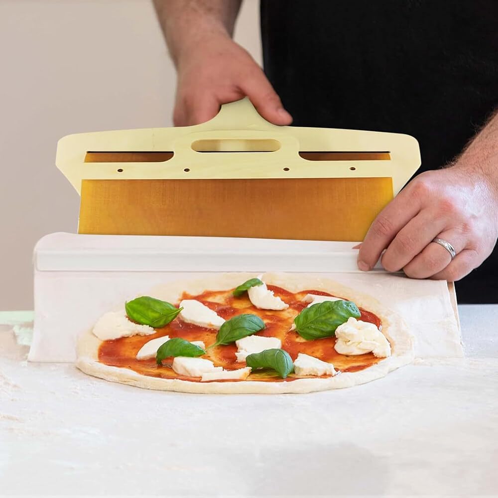 HOVCEH Sliding Pizza Peel - 45x20cm Pizzaschieber Aus Holz Mit Griff