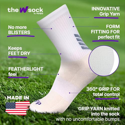 NEW WOMENS Grip Socks | The W Sock | Advanced Anti-Slip Grip Technology | Enhance Performance in Womens Sports2