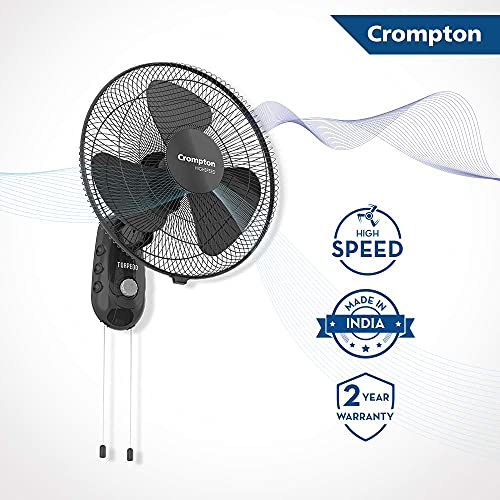 Image of Crompton Torpedo High Speed 12 inch (300mm) Wall Fan (Black)
