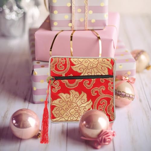 Bolsa de brocado para joyería que evita enredos de collares en el almacenamiento 5