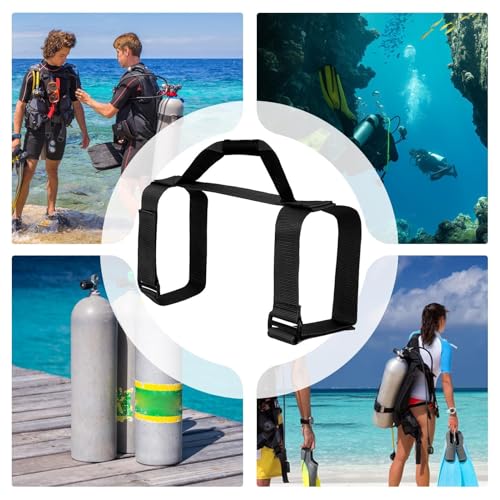 Soporte de cilindro de aire y correa ajustable para botellas pesadas de buceo y ocio 4