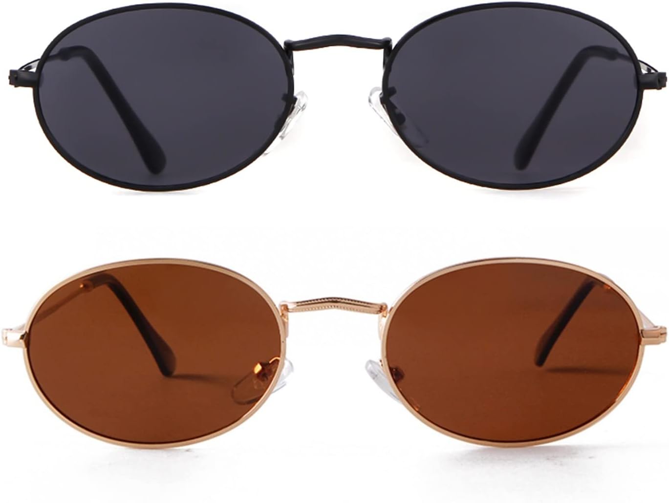 GIFIORE Oval Sunglasses Vintage Retro 90s Sunglasses Trendy Designer Glasses for Women Men