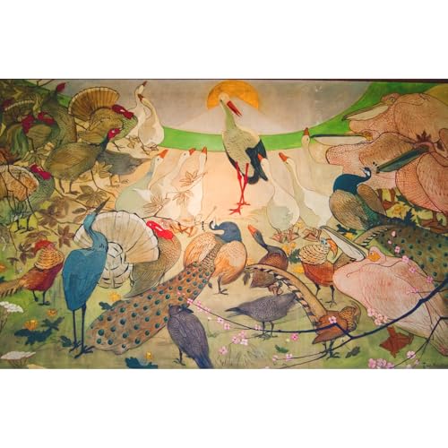 Impression giclée oiseaux ARTICULOZY toile roulée 76x101 cm