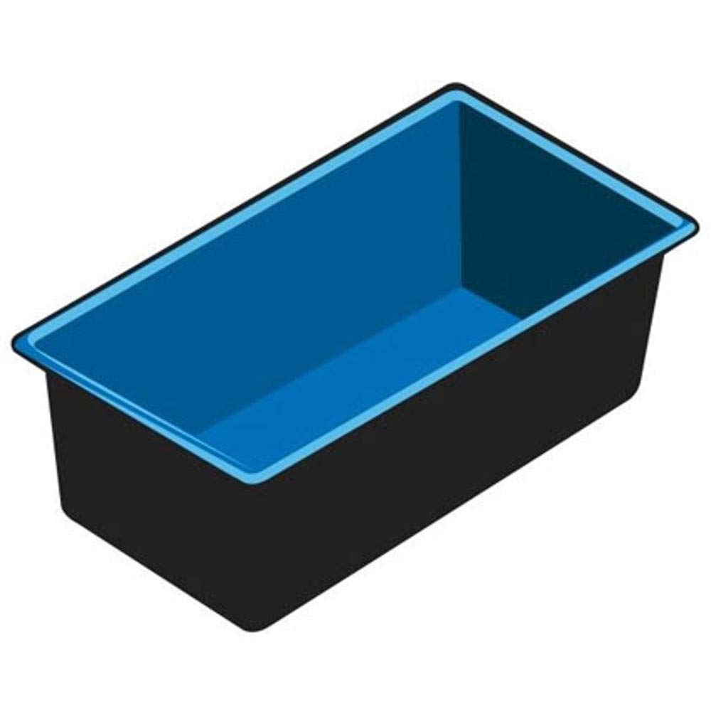 Bassin de jardin Zewool Quadra C3 Noir Rectangulaire 118 x 78 cm, 365 litres, PE-HD