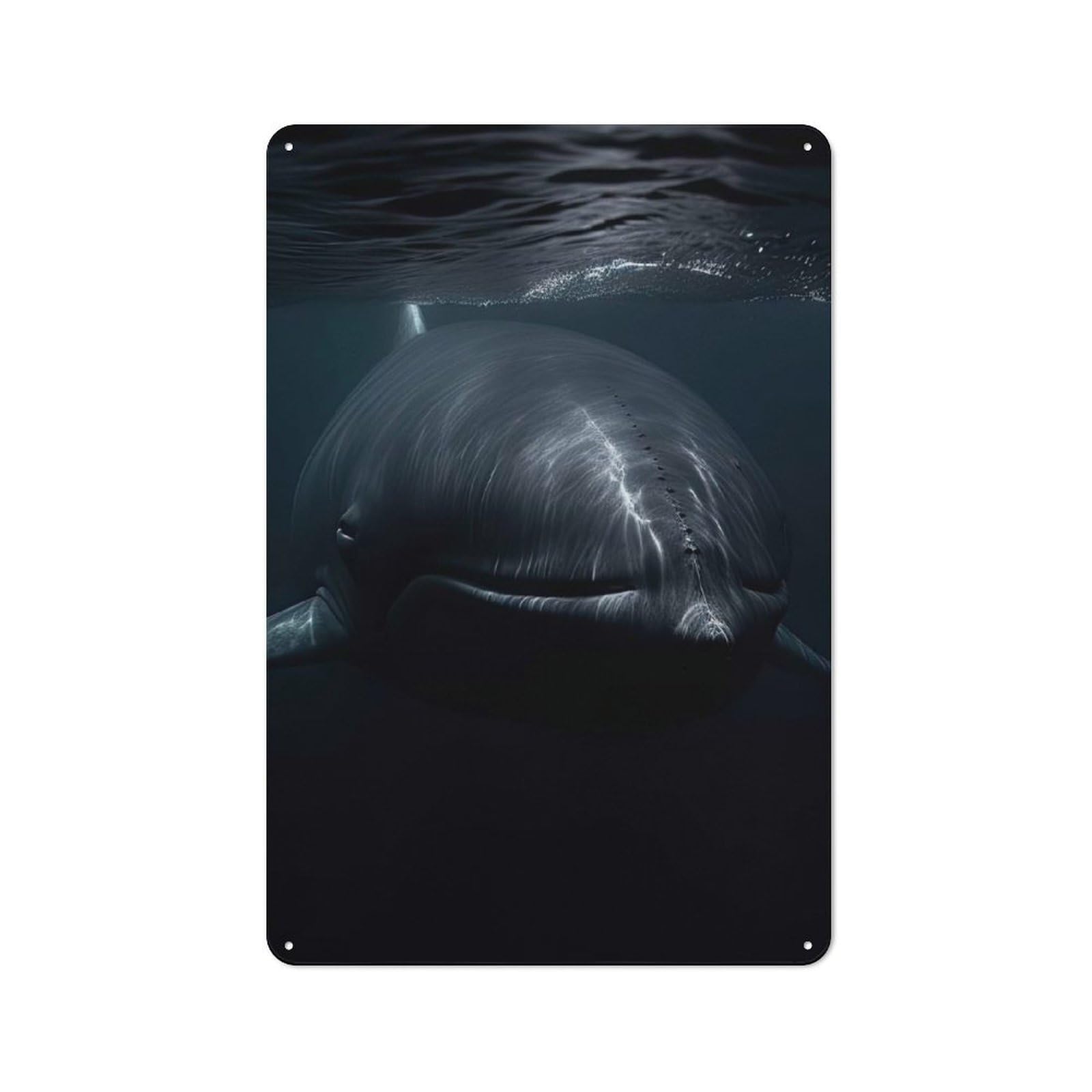 The Beauty of Whales Printed Metal Sign 30x20cm for Café Or Home Bar, for Kitchen And Home Bar Decor, for Cafés, Pubs And Restaurants