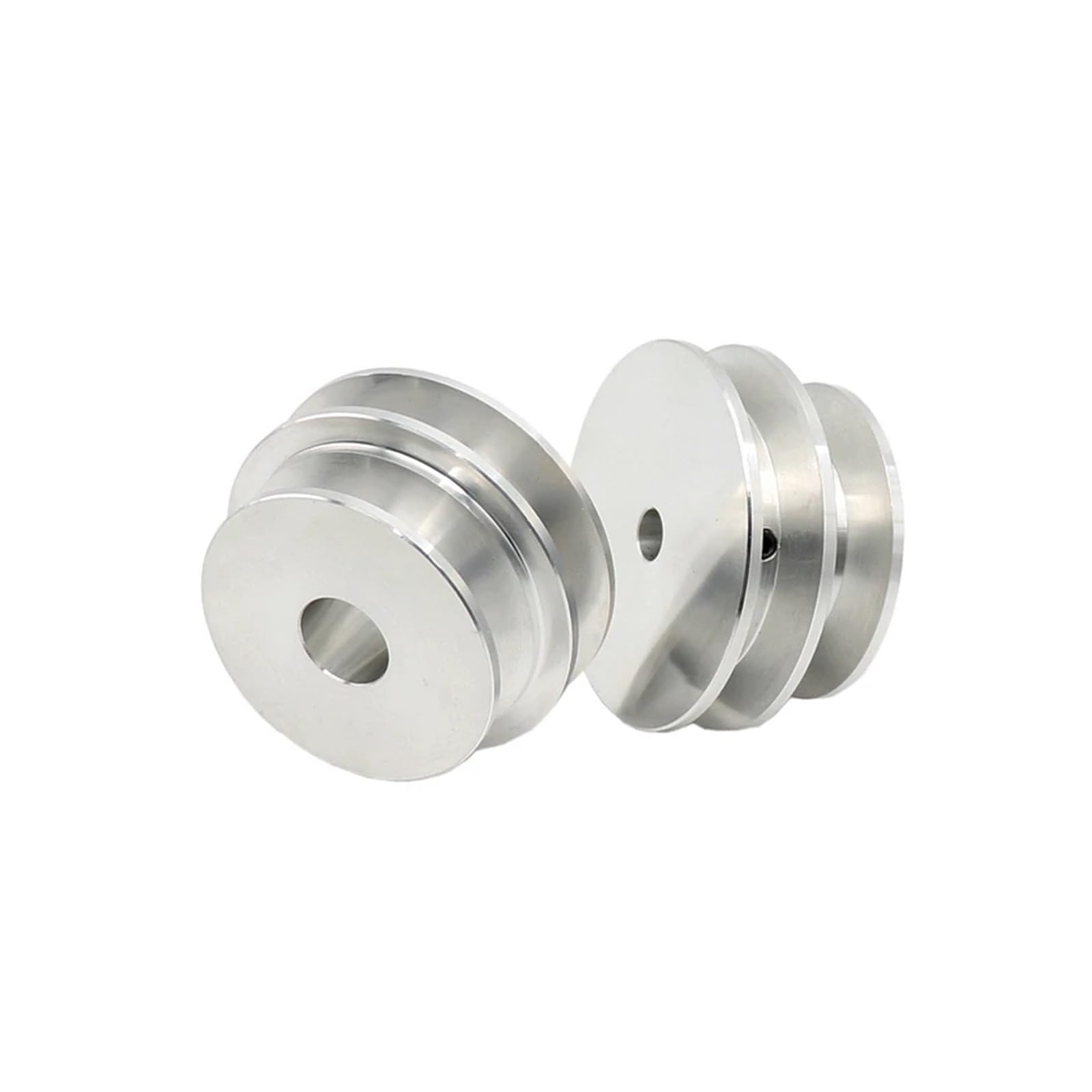 Polea de aleación de aluminio de doble ranura de 50/60 mm con diámetro fijo de 8-20 mm for eje de motor.(14MM)
