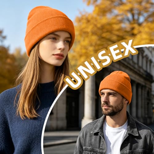 Image of ZOORON Beanie for Men Women Slouchy Winter Beanie Hats Cuffed Skull Caps
