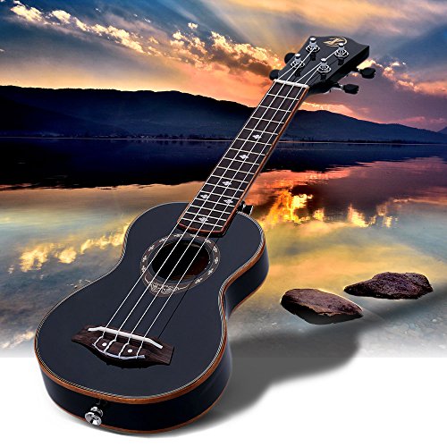 Btuty 21 pouces Ukulélé 4 Cordes Soprano Spruce Ukulele Ultrathin Spécial Couleur Noir - Les Beatles, Paul McCartney, John Lennon, RIngo Starr, George Harrison Btuty 21 pouces Ukulélé 4 Cordes Soprano Spruce Ukulele Ultrathin Spécial Couleur Noir – Image 7