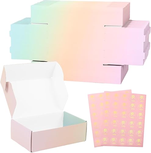 Miniatura 57 de Cajas de envío pequeñas de 6 x 4 x 2 pulgadas para pequeñas empresas, paquete de 30 cajas de correo moradas, caja de embalaje de cartón corrugado