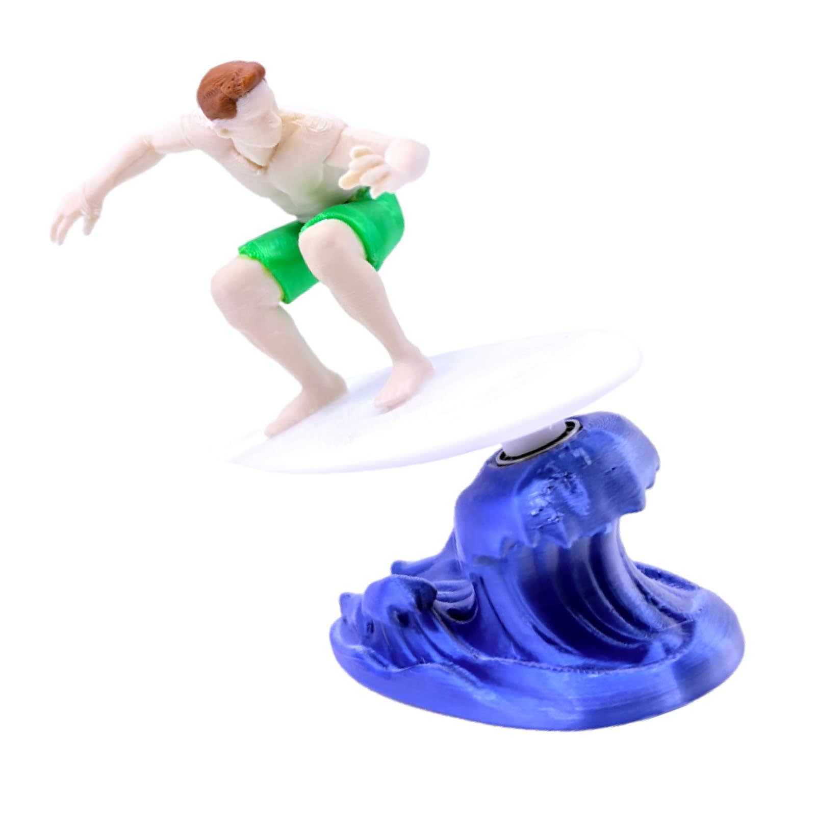 Hsioluted Artistic Inertial Motion Swinging Surfer Muscle Men Sculpture Auto Interior Ornament for Vehicles Cars and Offices Desk Display Offices Desk Surfing Decoration