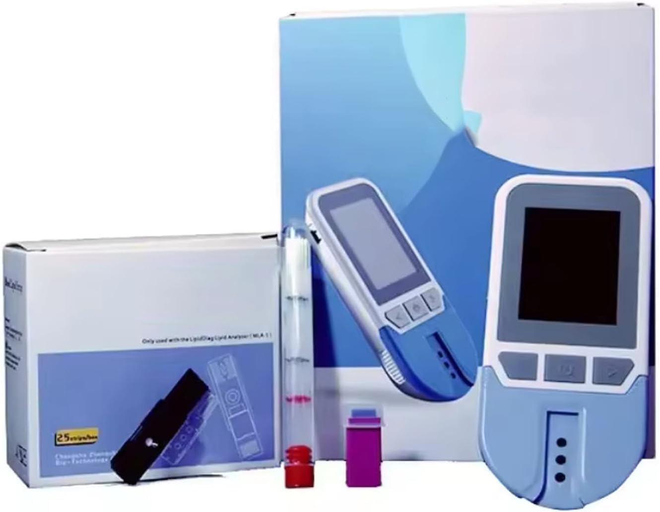 5-in-1-Multifunktions-Lipidmessgerät, Testgerät Für HDL, Triglyceride Und Cholesterin, Lipid-Testgerät Mit Analysator, Mit 25 Teststreifen, Einfach Zu Bedienen, Speicherkapazität Für 500 Datensätze