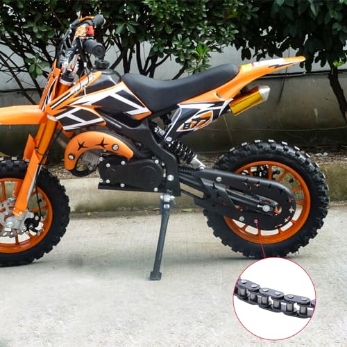 Kamier KA-LT-04A T8F Drive Chain 134 Links Heavy Duty For 49Cc 50Cc 2-Stroke Gb Syx Moto Holeshot Metotec Xtreme X-Pro Ssr Coolster Kids Pit Dirt Bike 43Cc 47Cc Mini Atv Quad Super Pocket Rocket Bike Moto Parts thumb #2