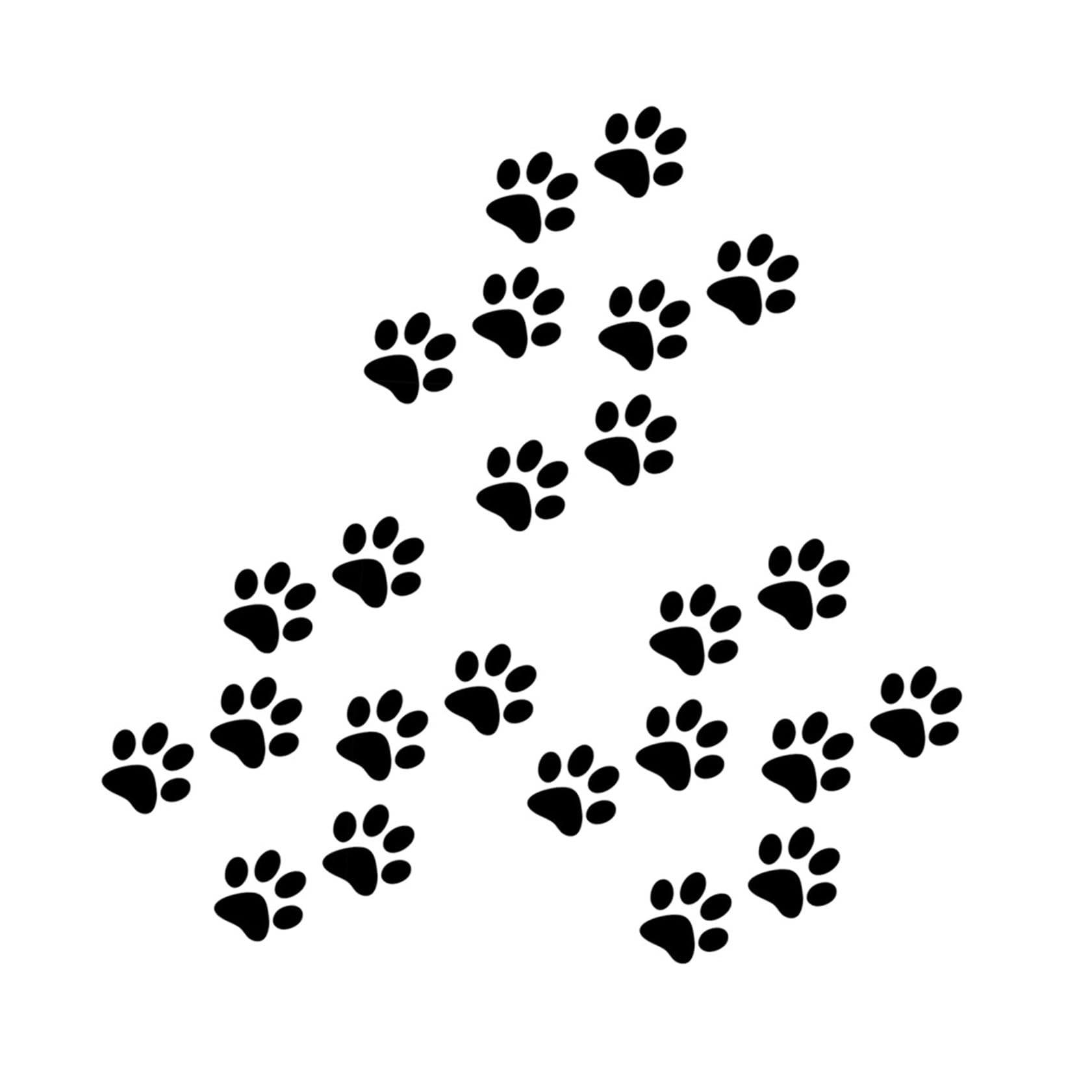 Huellas de gato para coche hechas de vinilo PVC negro duradero
