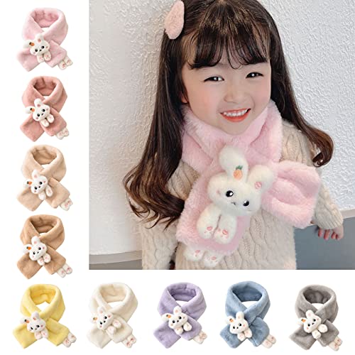 Cartoon Shape All-Match Scarf Furry Toddler Scarf Winter Warm Thick Casual Color Matching Plush Soft Scarves Children's Autumn and Winter Rabbit Scarf Children's Autumn and Winter Rabbit Scarf2