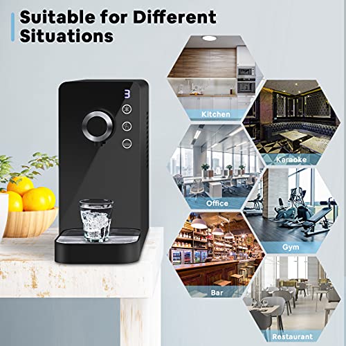 LifePlus Sparkling Water Maker, Electric Soda Maker Available for Personal & Commercial Use, 3-mode Water Dispenser, Untraditional Smart for Home, Bar, Gym, Office & Restaurant (Black)