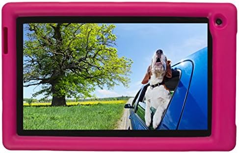 Bobj Rugged Case for RCA Voyager III and Voyager II 7-inch - BobjGear Custom Fit - Patented Venting - Sound Amplification - BobjBounces Kid Friendly (Rockin' Raspberry)