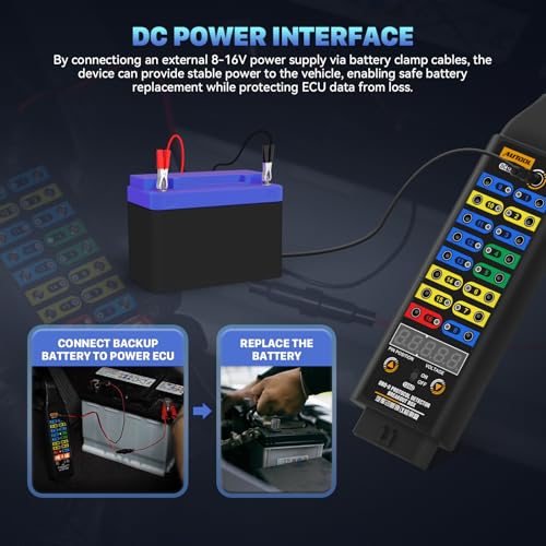AUTOOL OBD2 Breakout Box y detector de protocolo OBDII para probar puertos de diagnóstico CAN 7
