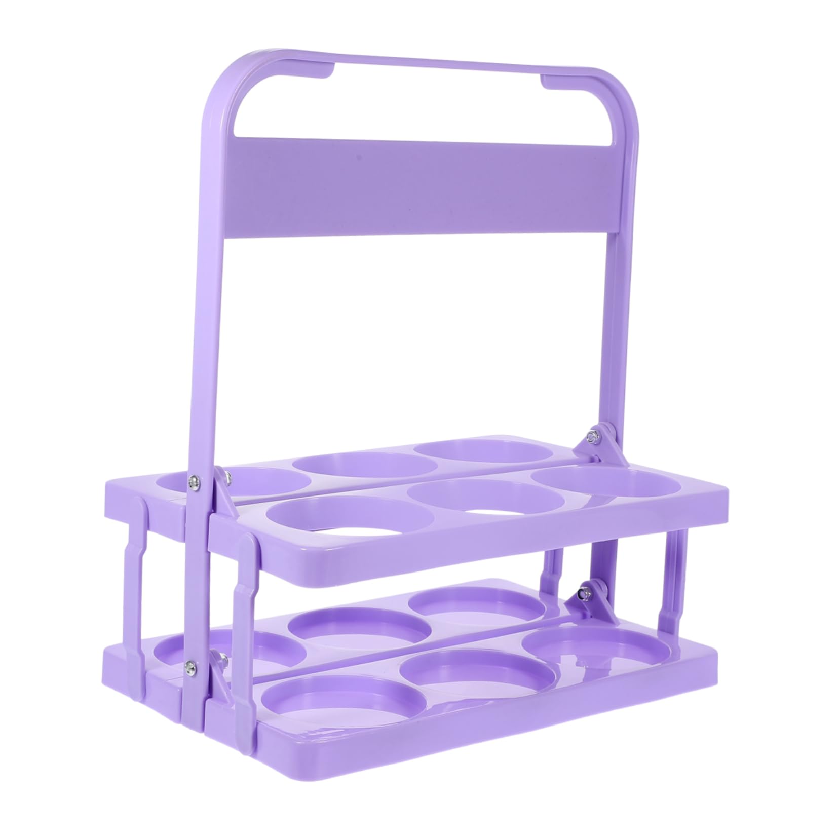 Cabilock Folding Beer Bottle Carrier Portable Beer Rack with Sturdy Handle Space Saving Design for Home Bar Outdoor Picnics Versatile Drink Rack for Bottles