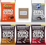 Sugar Free Candy Sugar Free Chocolate 5 Variety Pack - Reese’s Cups, York Mint Patties, Special Dark, Milk Chocolate, and Caramel | Zero Sugar | 3 Ounce Bags (5 Pack) - Ships in an Aromatik™ damage proof box