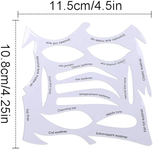 Miniatura 2 de 4 hojas de tarjeta multifuncional de ayuda de maquillaje de ojos, plantillas reutilizables delineador de ojos, delineador de ojos, plantilla de
