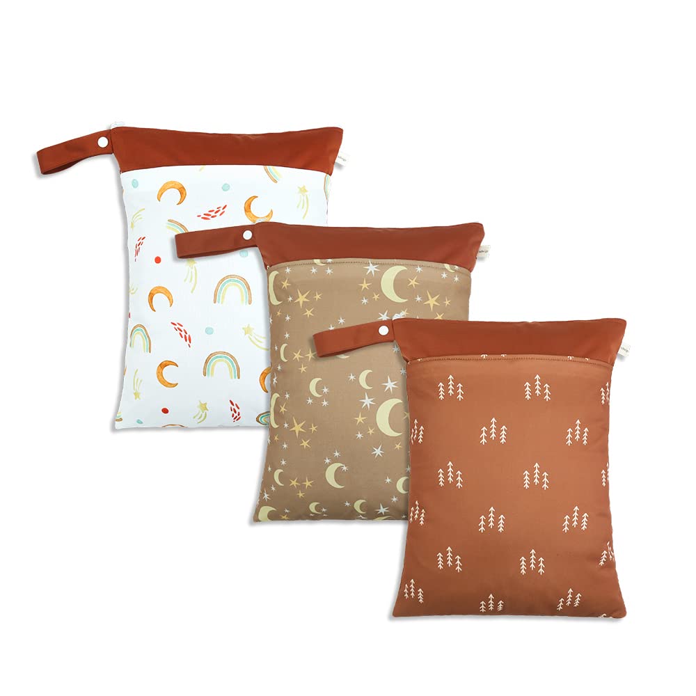 KKTAPOS Wet Dry Bags for Baby Cloth Diapers Waterproof