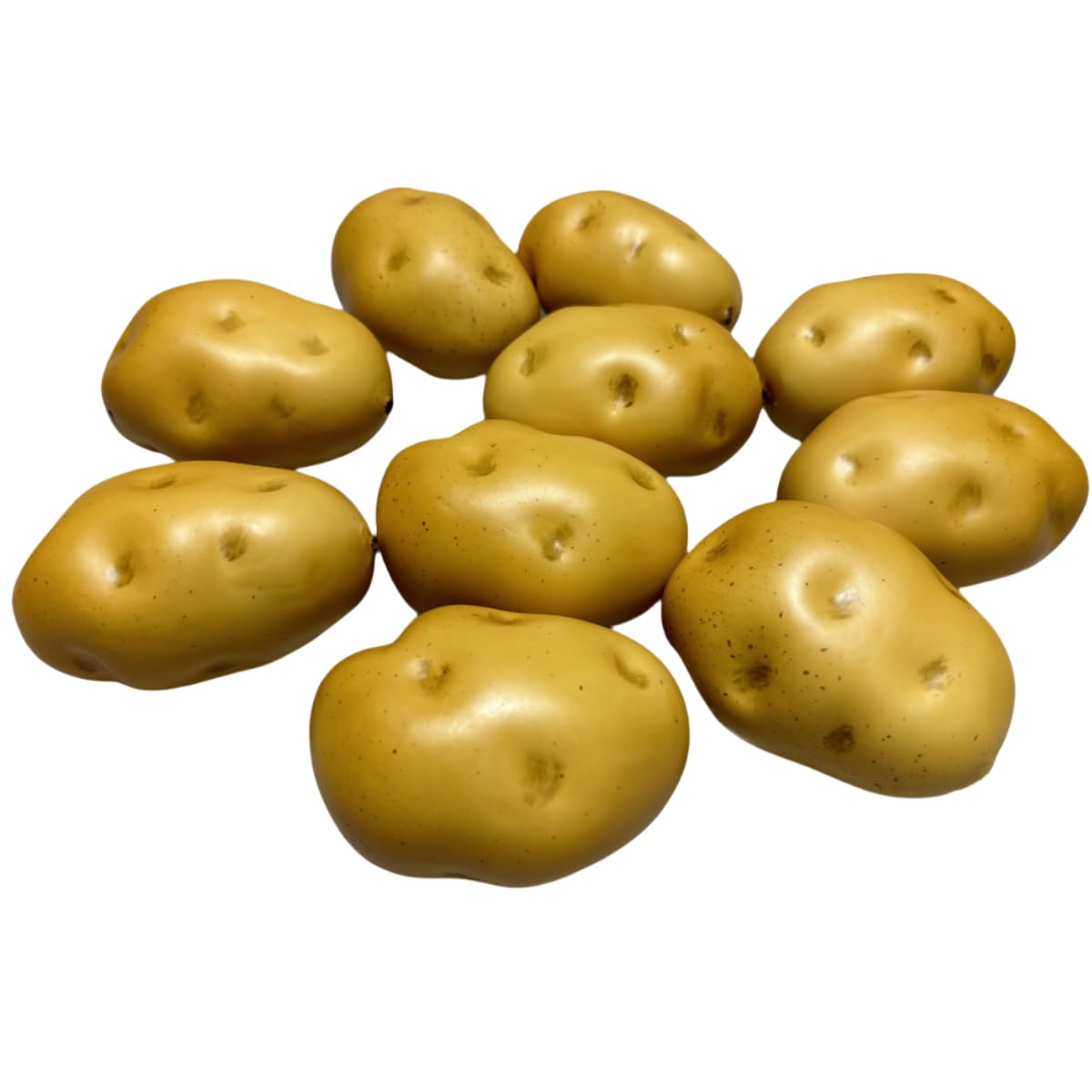 U-Plumbuy Luxe Beige 10Pcs Fake Potatoes Realistic Artificial Fake Vegetables Lifelike Simulation Veggies For Home Decoration,Vegetable Fruit Props For Photography Display