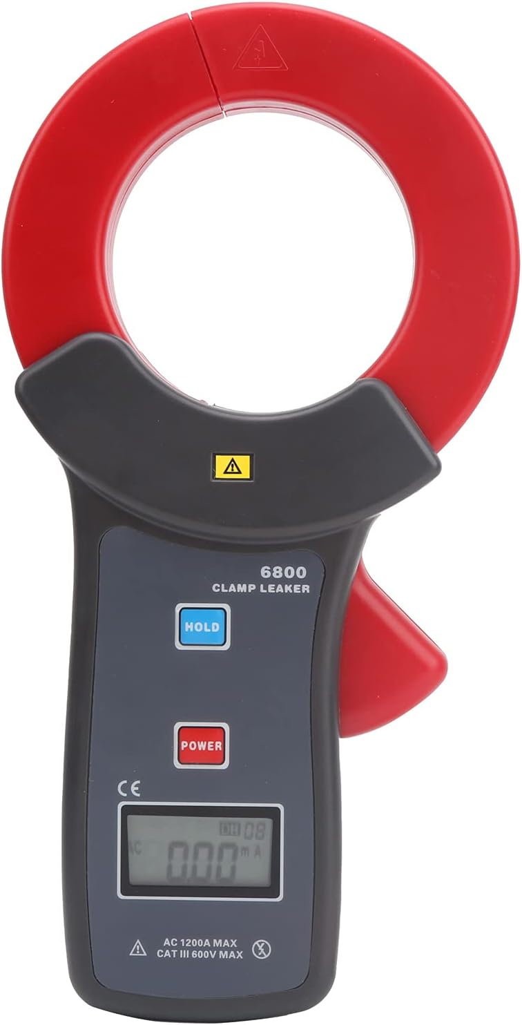 Eujgoov Leakage Current Tester, Digital Leakage Clamp Current Meter Ammeter with USB Interface, 68mm Jaws