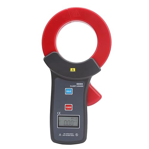 Eujgoov Probador de corriente de fuga, ETCR6800 Amperímetro de medidor de corriente de abrazadera de fuga digital con interfaz USB, mandíbulas de