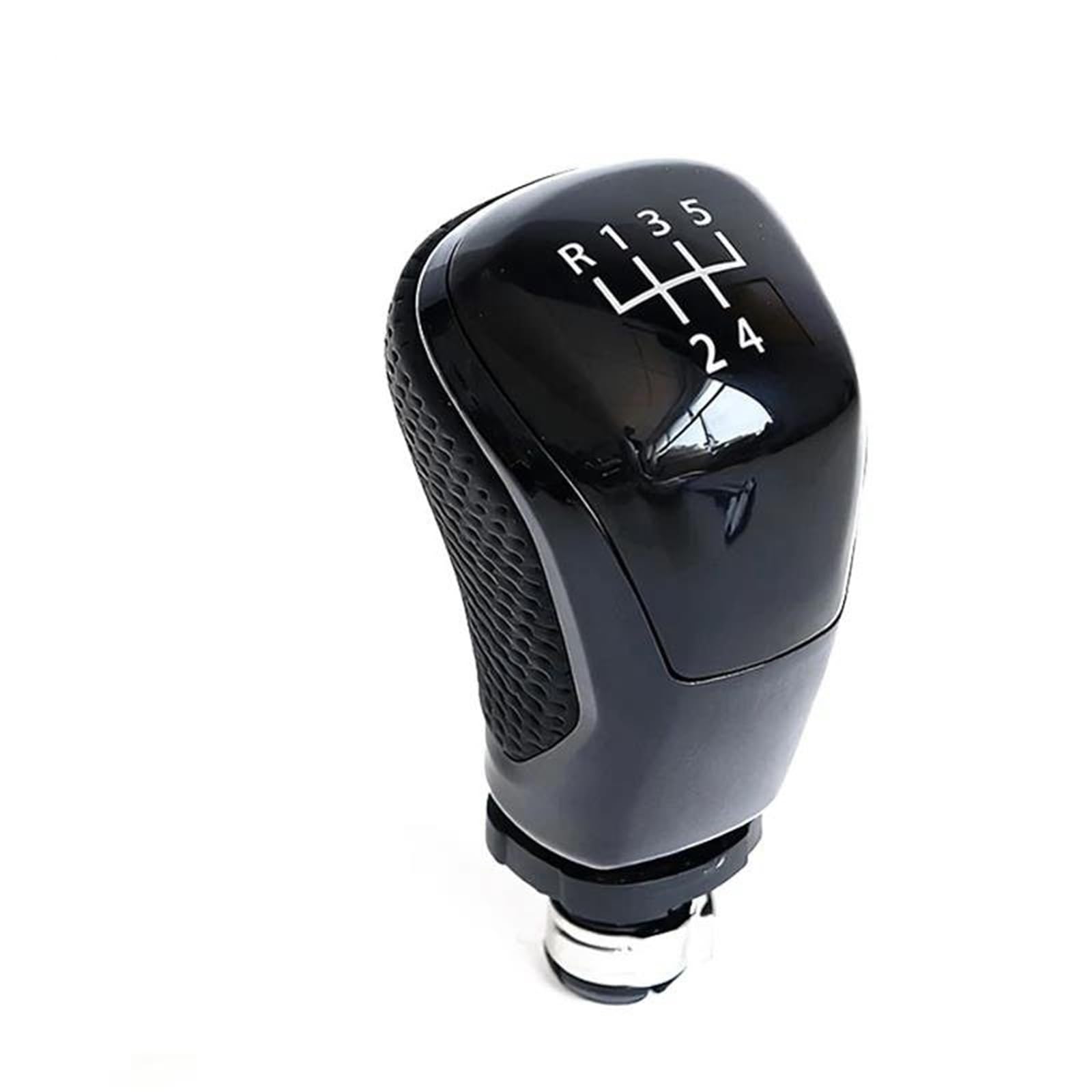 Fhuwaz Black 5 Speed Car Gear Knob For A4 B6 B7 B8 A6 A3 Golf Polo Bora Passat Ibiza 6J Seat Leon Mk1 12Mm 5 6 Speed Car Shift Gear Knob Lever(Black 5 Speed)