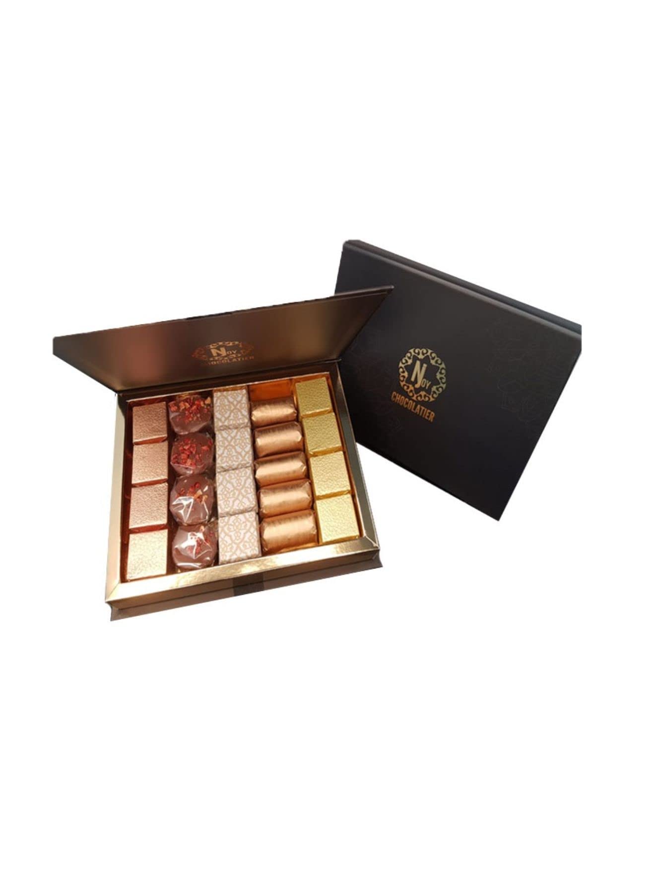 Njoy Chocolatier Party Mix Combination of Milk and dark chocolates with Blush Cheesecak