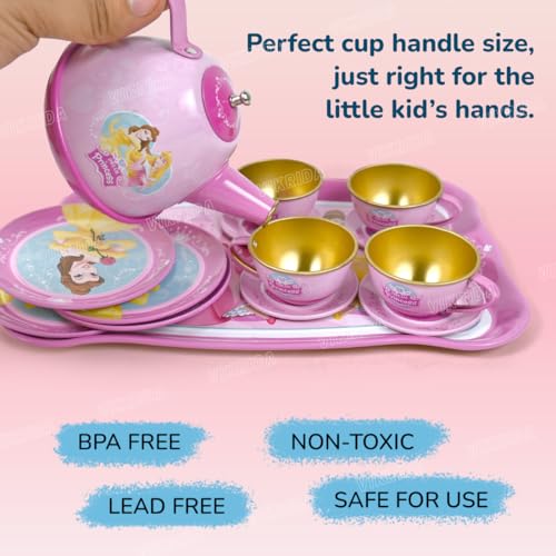 Image of Vikrida 14 Pcs Stainless Steel Kitchen Set Tea Party Kitchen Set Toy for Girls Boys - P Doll