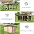 SPOFLYINN 12'x18' Hardtop Gazebo, Galvanized Steel Double Roof Gazebo with Aluminum Frame, Permanent Gazebo Pavilion with Curtain and Netting for Outdoor Patio Backyard Brown As Shown