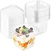 LATERN 50 Stück Kunststoff Dessertbecher mit Deckel, 360ml Quadratische Dessertbecher Transparenter Parfait Vorspeisenbecher Wiederverwendbare Servierschüssel mit Deckel für die Pudding Mousse TRANSPARENT MIT günstig Kaufen-LATERN 50 Stück Kunststoff Dessertbecher mit Deckel, 360ml Quadratische Dessertbecher Transparenter Parfait Vorspeisenbecher Wiederverwendbare Servierschüssel mit Deckel für die Pudding Mousse