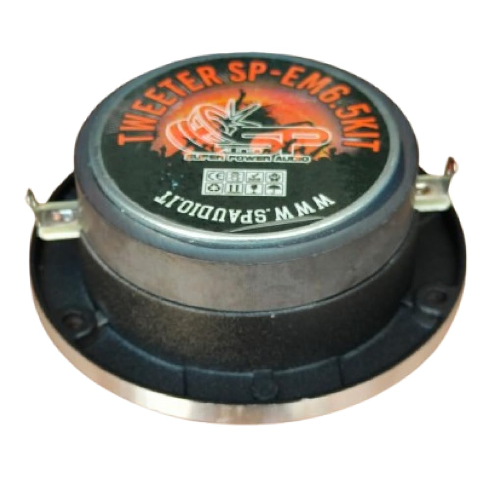 SP Audio SP-EM6.5 KIT, 1 Kit a 2 Vie da 6,5" 16,5 cm 165 mm, 200 Watt RMS 400 Watt Max, 4 Ohm, 2 Midrange, 2 Tweeter, 2 Crossover, Portiere, Sportelli, Per Auto