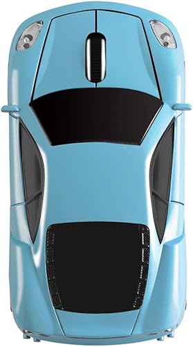 Miniatura 4 de elec Space Ratón inalámbrico de 2.4 GHz con forma de coche deportivo, ratón inalámbrico óptico inalámbrico con receptor USB para PC, computadora