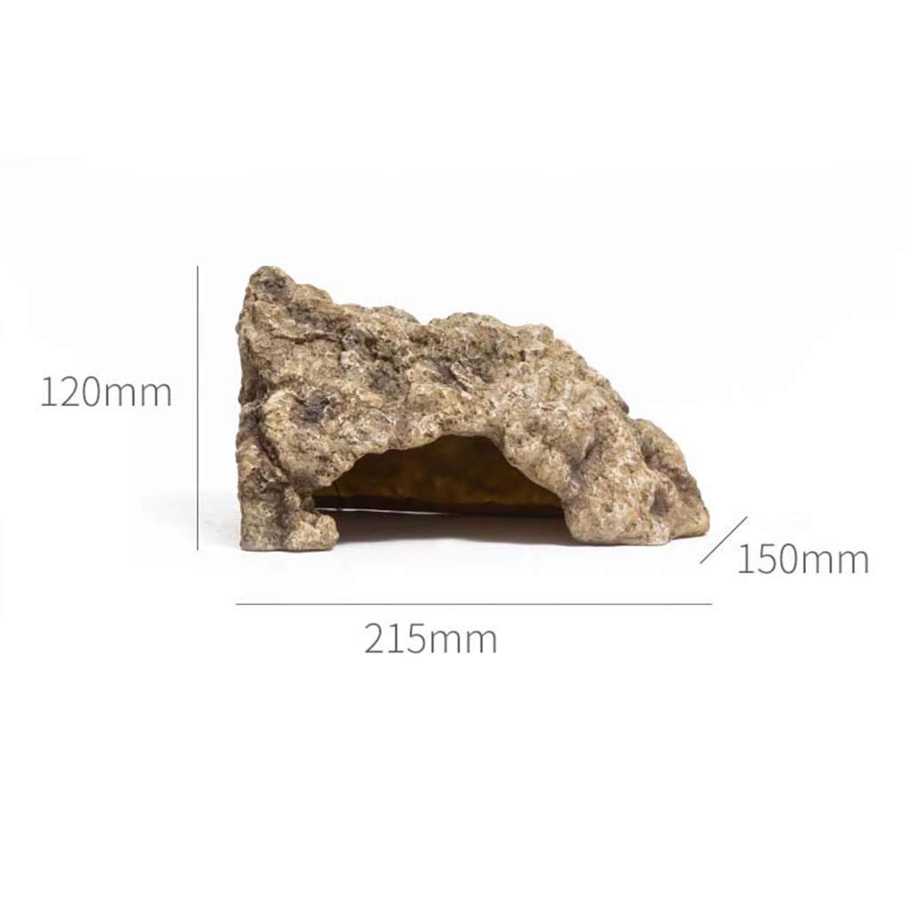 Agujero Escondite De Reptiles, Caja De Cueva De Reptiles-Hábitat Decoración De Esquina Escondites De Tortugas Lagarto Serpiente Accesorios De Caja De Reptiles Adornos (21,5 * 15 * 12 Cm)