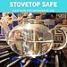 Glass Teapot Stovetop Safe - Stainless Steel Infuser - Blooming and Loose Leaf Tea Pot - Large Capacity 1200ml/40oz by Nest Above