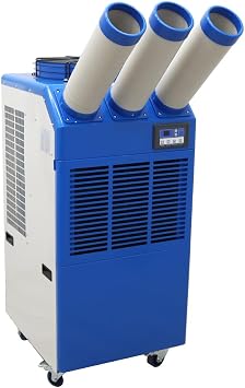 Industrial Air Conditioner Portable Spot Cooler 22178BTU/H 3 Column Air-Cooled Mobile Outdoor Cooling Aircon 220V