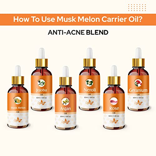 Image of Crysalis Musk Melon (Cucumis Melo) Oil |100% Pure & Natural Undiluted Carrier Oil Organic Standard| Perfect For Weight Loss | Aromatherapy Oil | 50ML With Dropper