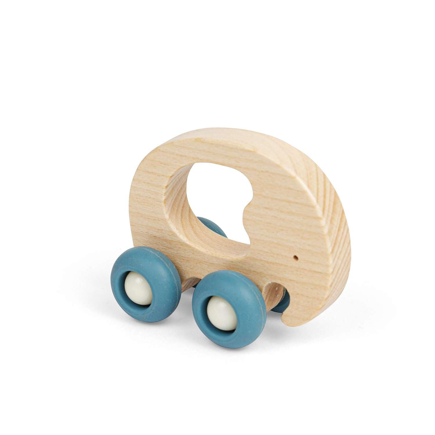 Bigjigs Toys Mini Animal Push Along (Elephant) - Wooden Push-Along Animals, Pocket Money Gifts For Kids, Party Bag Fillers, Baby & Toddler Toy, Age 12 + Month Olds