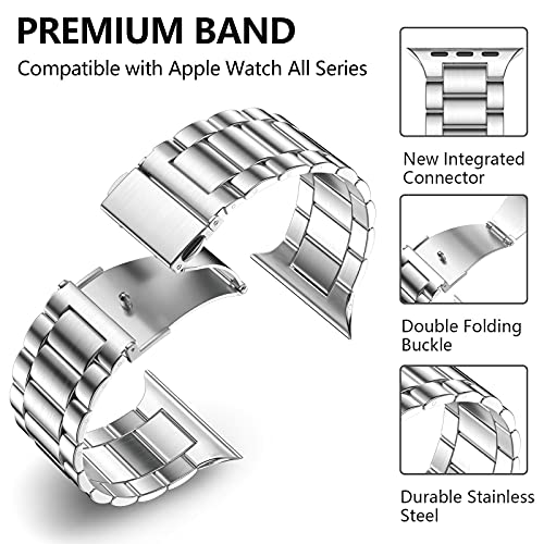 Netolo Metal Straps Compatible with Apple Watch Strap Series 11 10 46mm, Series 9 8 7 45mm - Image 2
