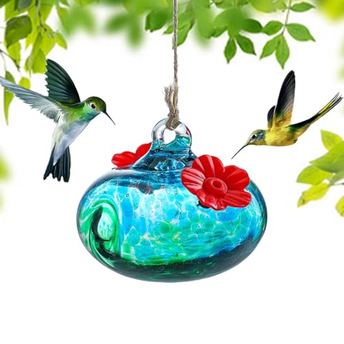 3inch Blown Glass Hummingbird Feeders for Outdoors Small