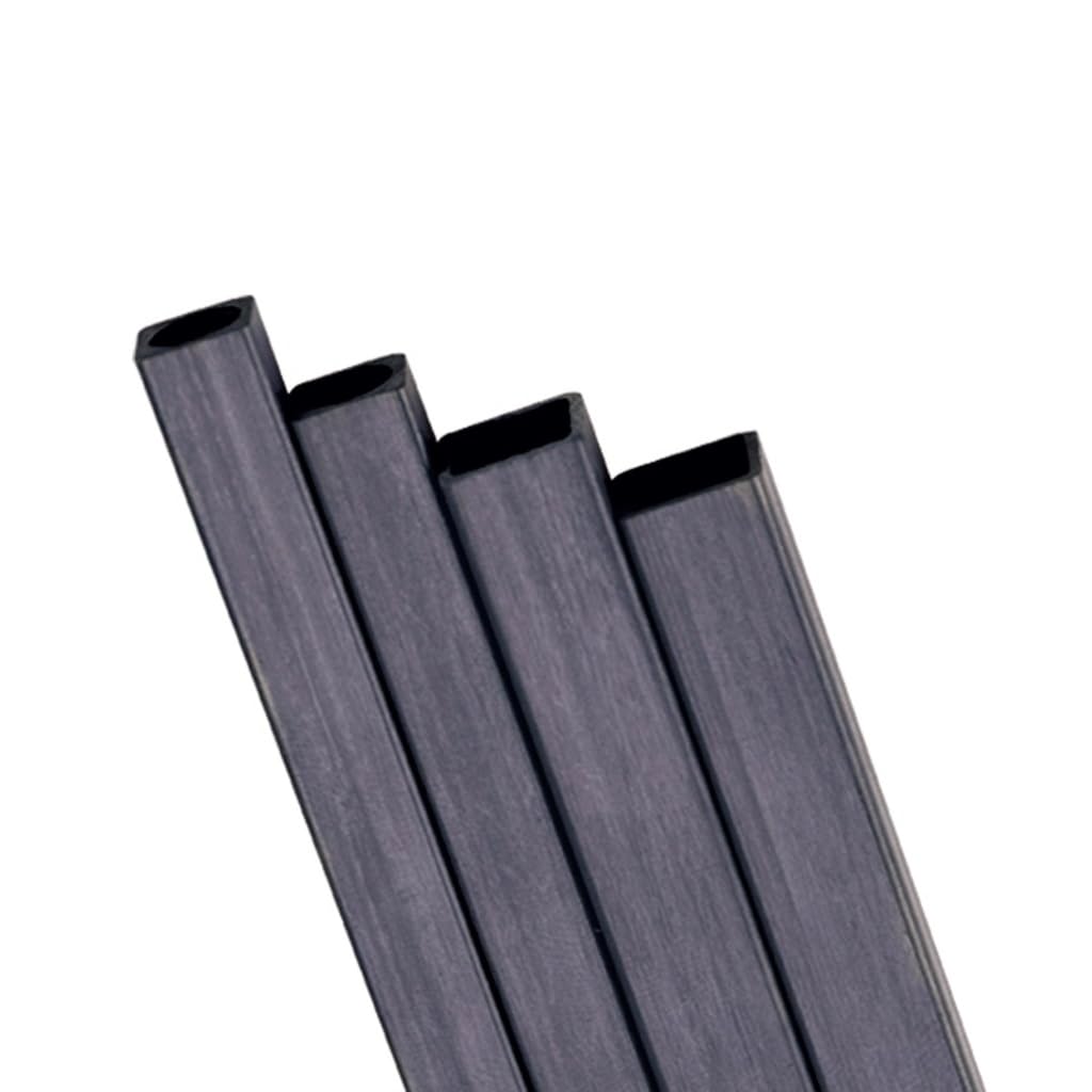 4 szt. Kwadratowych rurek z włókna węglowego o długości 500 mm, pustych prętów z włókna węglowego 10x10 mm(3x3x2x500mm)