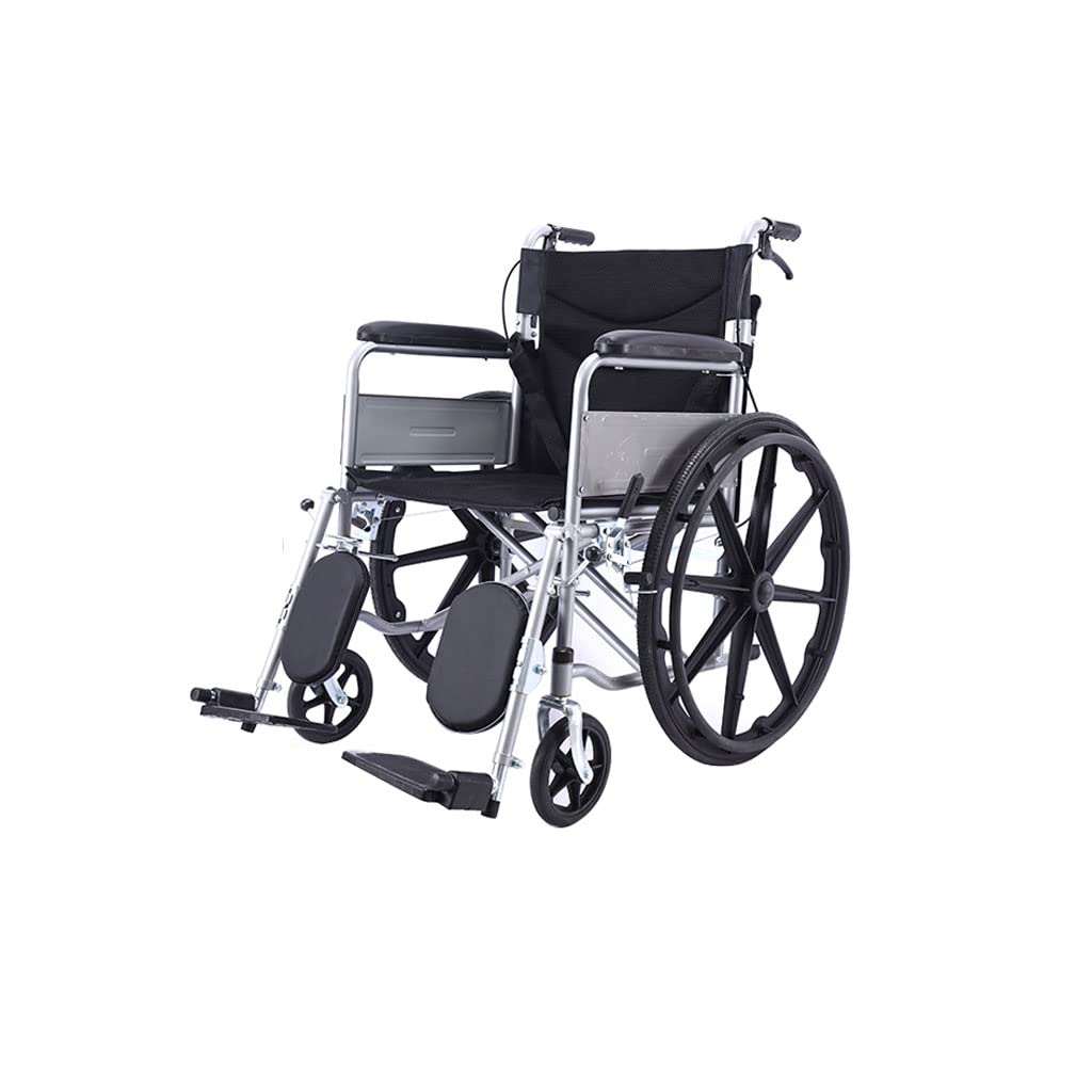 SXSLTSA Light Folding Outdoor Comfortable Mobile Wheelchair Displacement Machine, Front Leg Adjustable Transport Outdoor Comfortable Mobile Wheelchair Displacement Machine (C)