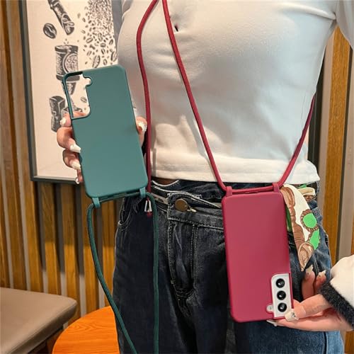 Capa com alça de cordão crossbody para Samsung Galaxy S24 S23 S22 S21 Plus Note 20 Ultra S20 FE Capa