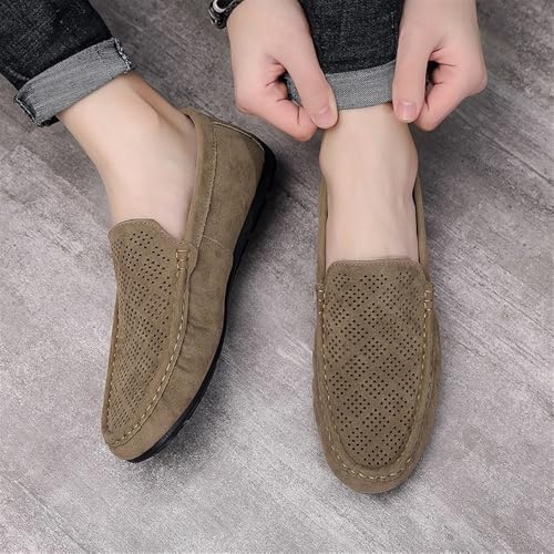 Casual Mens Mesh Loafers Slip On Leather Breathable Comfortable Loafers for Party Business Casual Dress Shoes2