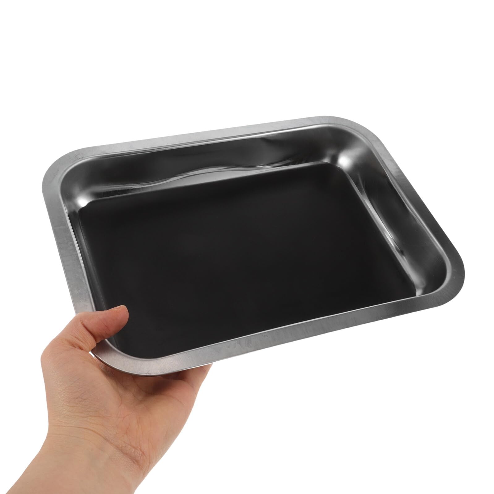 Vassoio per Dissezione in Acciaio Inox 304 Base Rivestita in Cera 26X19X4 CM Set da 2 Pezzi per Laboratorio Didattico e Formazione Medica Attrezzatura Professionale per Biologia