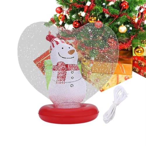 Buhdjfnke Bola de Navidad Inflable con Forma de Corazón, Adorno Luminoso para Exteriores, Patio, Piscina, Vacaciones, Bola de Soplado C